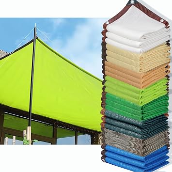 Awning Sun Net with Eyelets 90% Shading Rate Shade Net Garden Umbrella Privacy Screen for Garden Plants GreenhouseYellow Green,1m x 1m