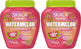 SKALA Watermelon 2 in 1 Treatment Cream & Leave In Conditioner for Curly Hair, Vegan Hair Mask with Watermelon Extract, Deep Hydration Mask for Softening & Smoothing, No Parabens or Silicones, 1000 g