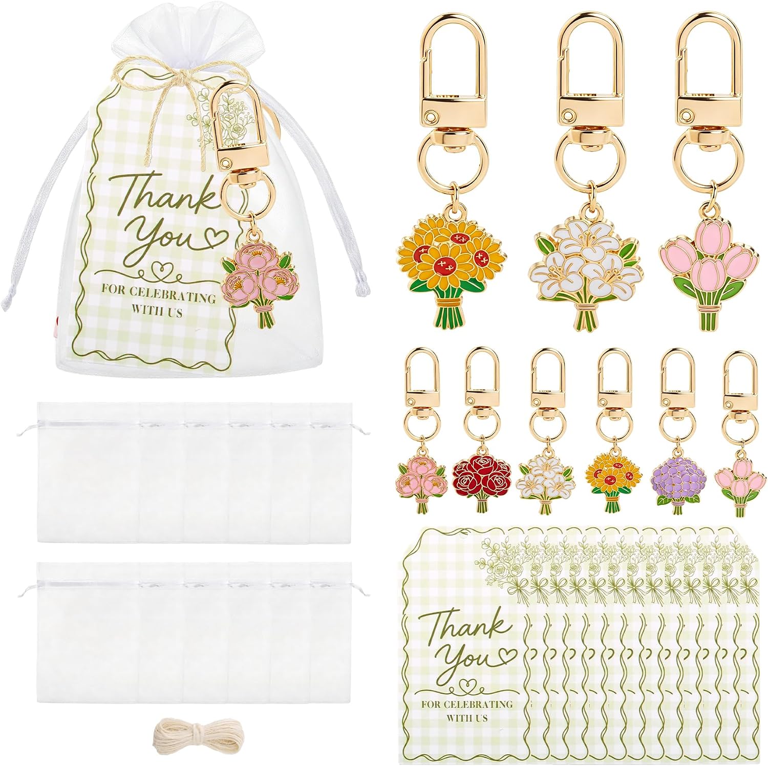 37Pcs Fresh Off The Market Bridal Shower Party Favors Keychain