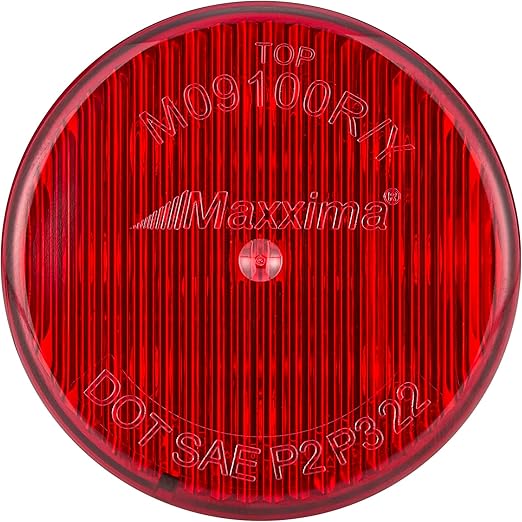 Maxxima M09100R Red 2" Round Clearance Marker Light