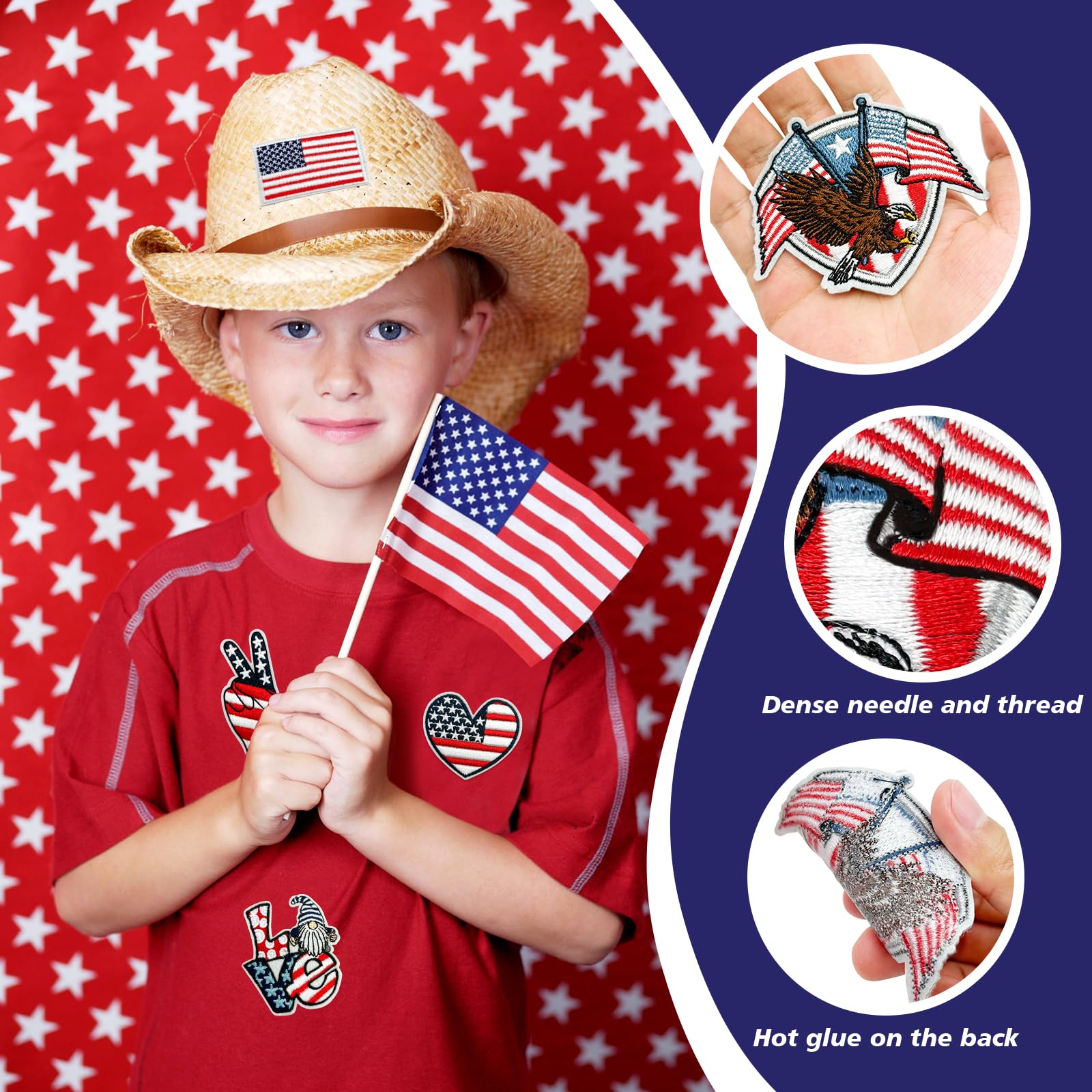 Decoraciones Para El 4 De Julio Al Aire Libre - Pancartas De Banderas Estadounidenses Colgantes