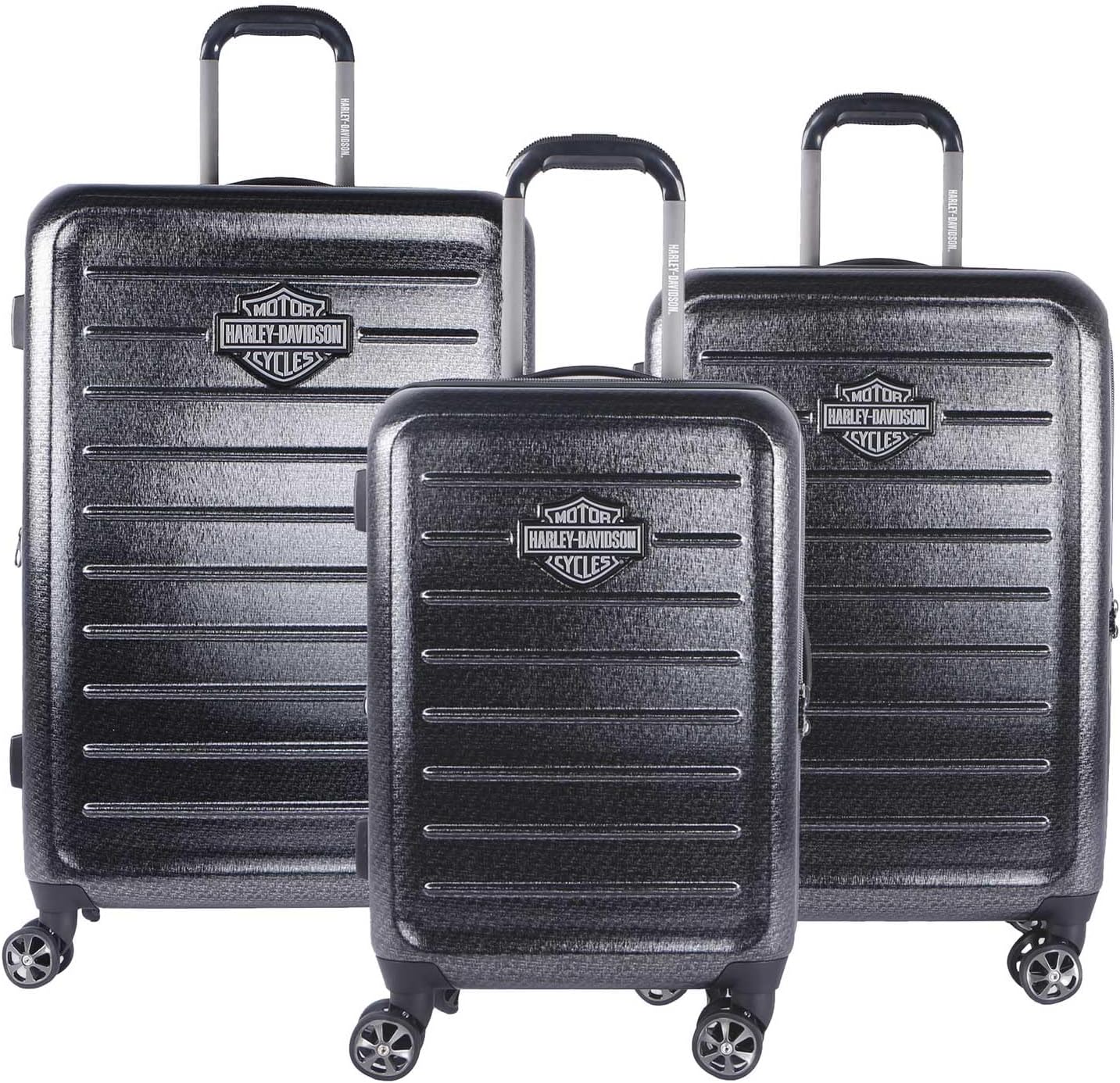 Harley-Davidson 17 in. Cruiser Hard Sided Expandable Wheeling Luggage, Charcoal
