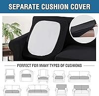 Vista 5 de H.VERSAILTEX Fundas de Sofá Elásticas para Cojines Fundas de Sofá para Muebles de Sala Fundas Protectoras