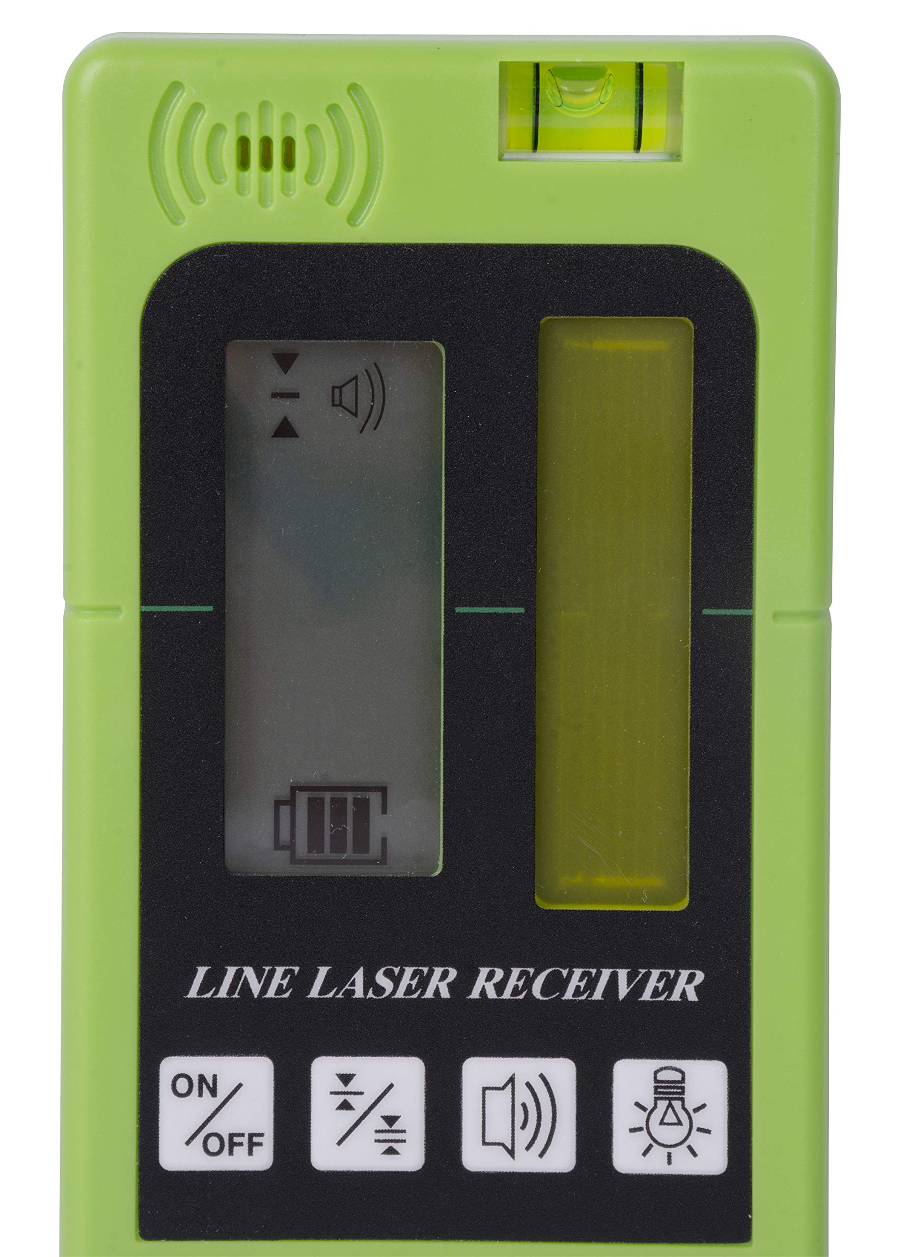 Laser detektor STREND PRO levelempfänger für Rote und Grüne laser bizu 50m inkl. Metallklemmhalter, laser reciever für Puls- Kreuzlinienlaser, 2 LCD-Displays