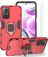 Vista 7 de ZMONE - Funda protectora para Xiaomi Redmi Note 12s con protector de pantalla de vidrio (paquete de 2) resistente de doble capa de grado militar, a