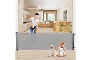 120 Inch Retractable Mesh Baby and Dog Gates