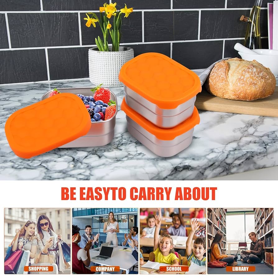 Everusely - Stainless Steel Food Containers - 3 Pack