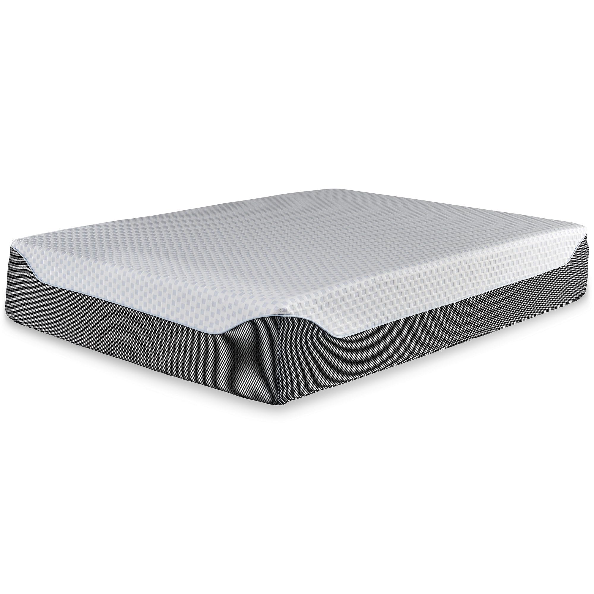 Signature Design by Ashley Queen Size Chime Elite 14 Inch Plush Green Tea & Charcoal Gel Memory Foam Mattress with Micro Cool Cover