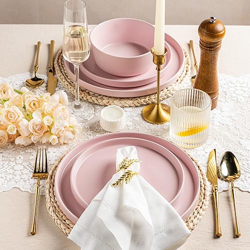 Miniatura 4 de Juego de Platos de Cerámica AmorArc de 6, 8.0 Pulgadas con Esmalte Mate para Cocina, Postre, Ensalada, Aperitivo, Platos Pequeños para Cena, Apto