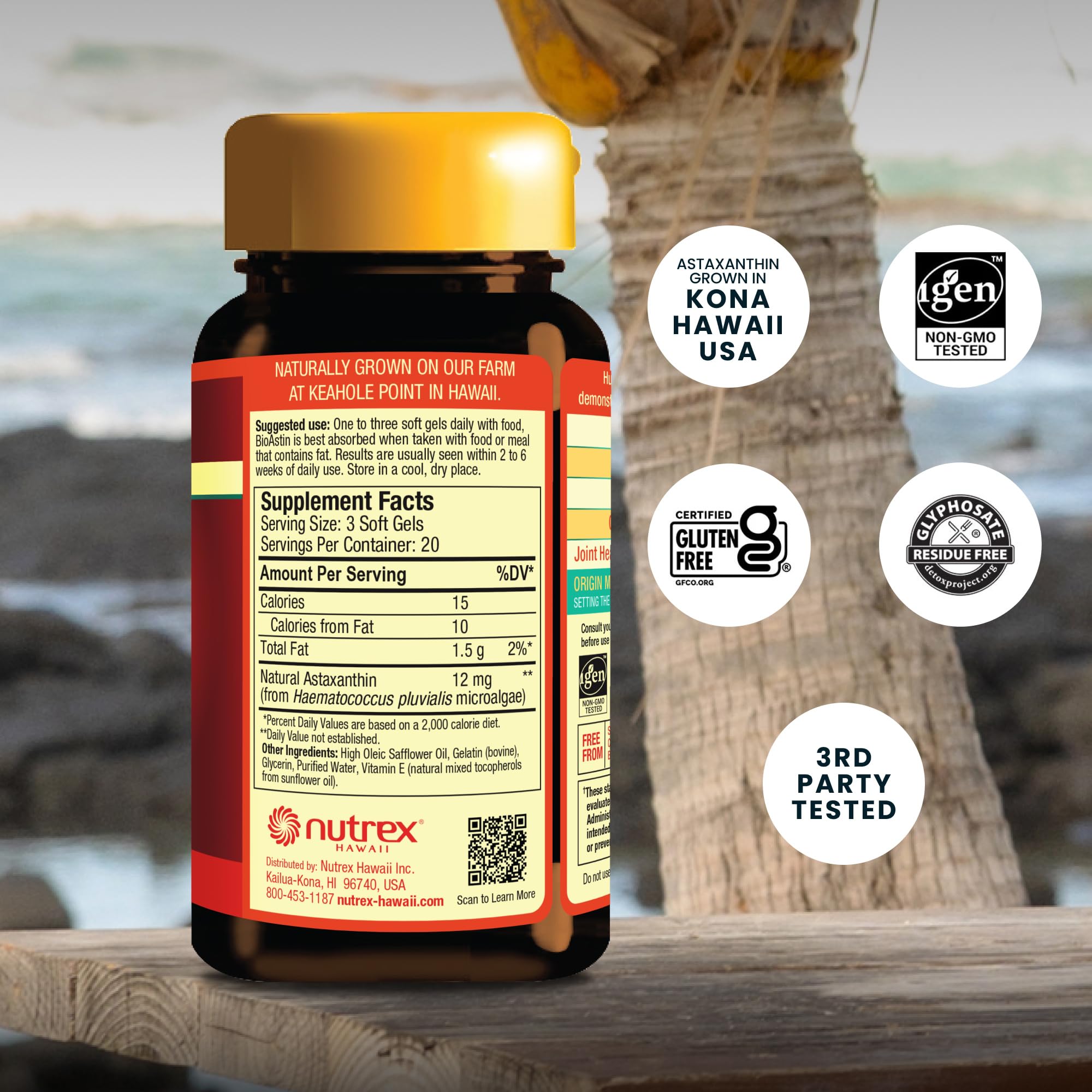 Nutrex Hawaii BioAstin Hawaiian Astaxanthin, 4mg, 60 Softgels — Amazon image 2