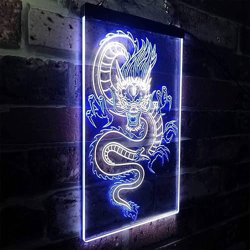 Vista 19 de ADVPRO Chinese Dragon Room Display Dual Color LED Neon Sign Green & Red 16" x 24" st6s46-i3225-gr