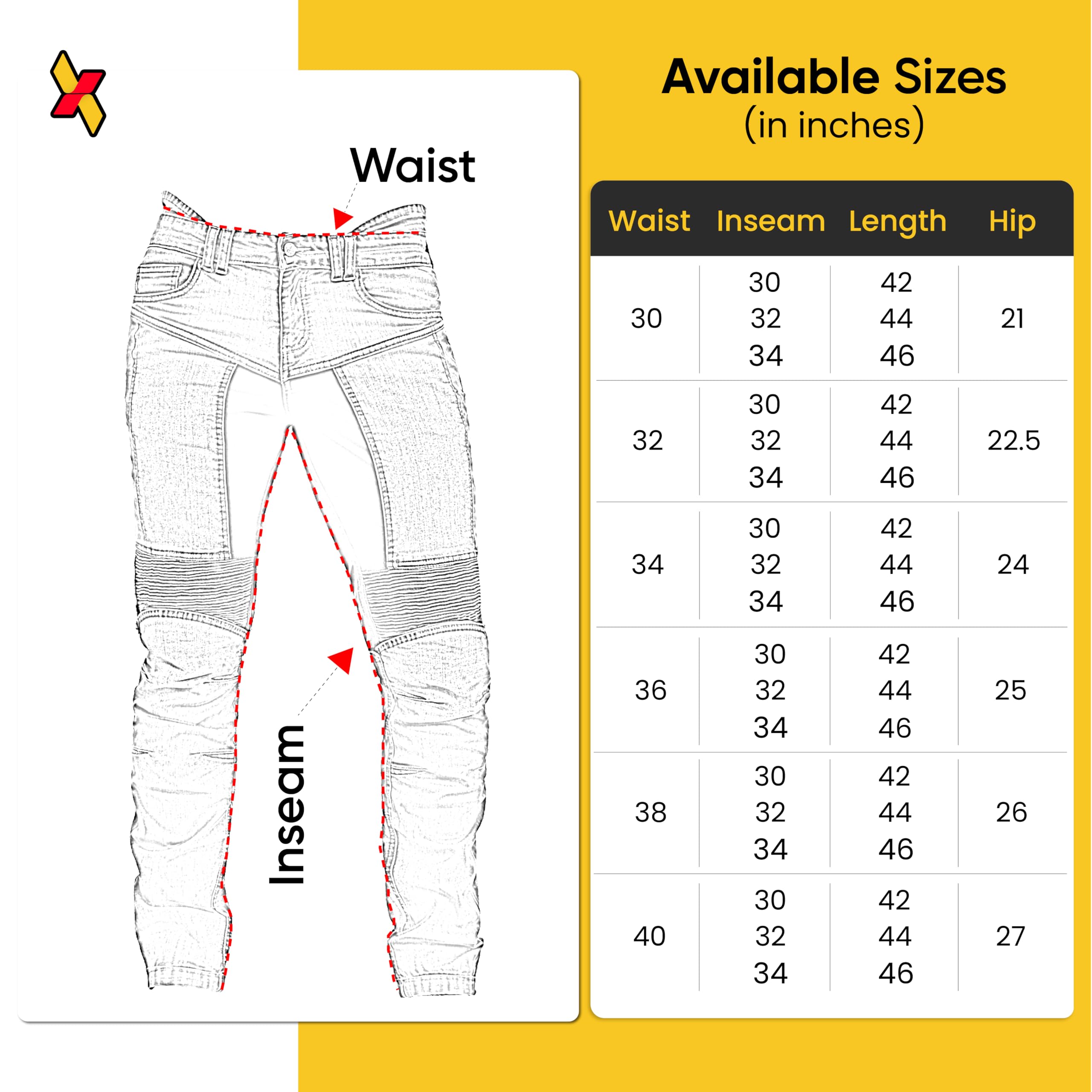 Juicy Trendz® Męskie spodnie motocyklowe, męskie dżinsy motocyklowe, z ochraniaczami, 023-niebieski, 36W / 30L