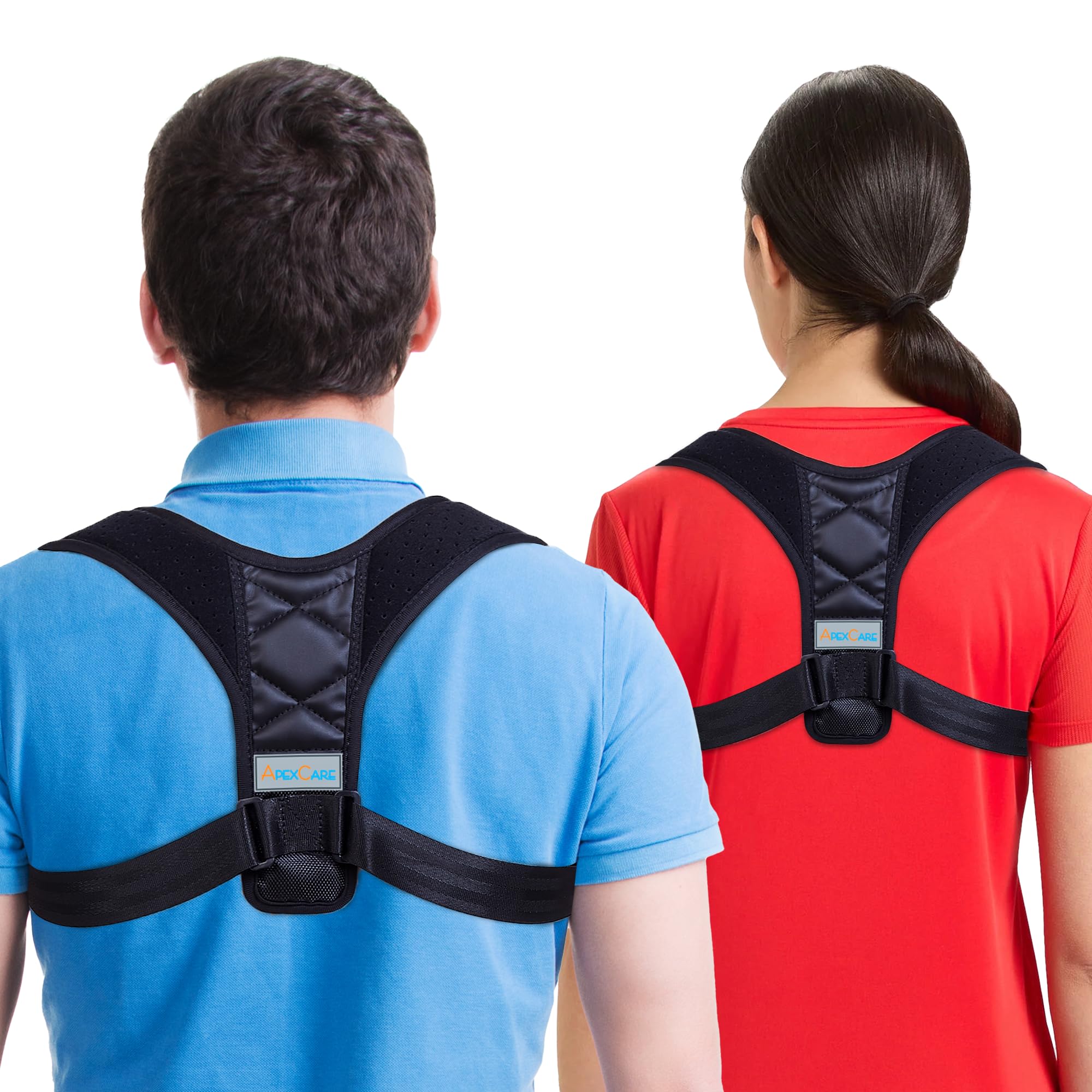 Apex Care Posture Corrector Men and Women — Adjustable Back Brace & Back Support, Lightweight Back Straightener Posture Corrector with Shoulder Support for Daily Alignment