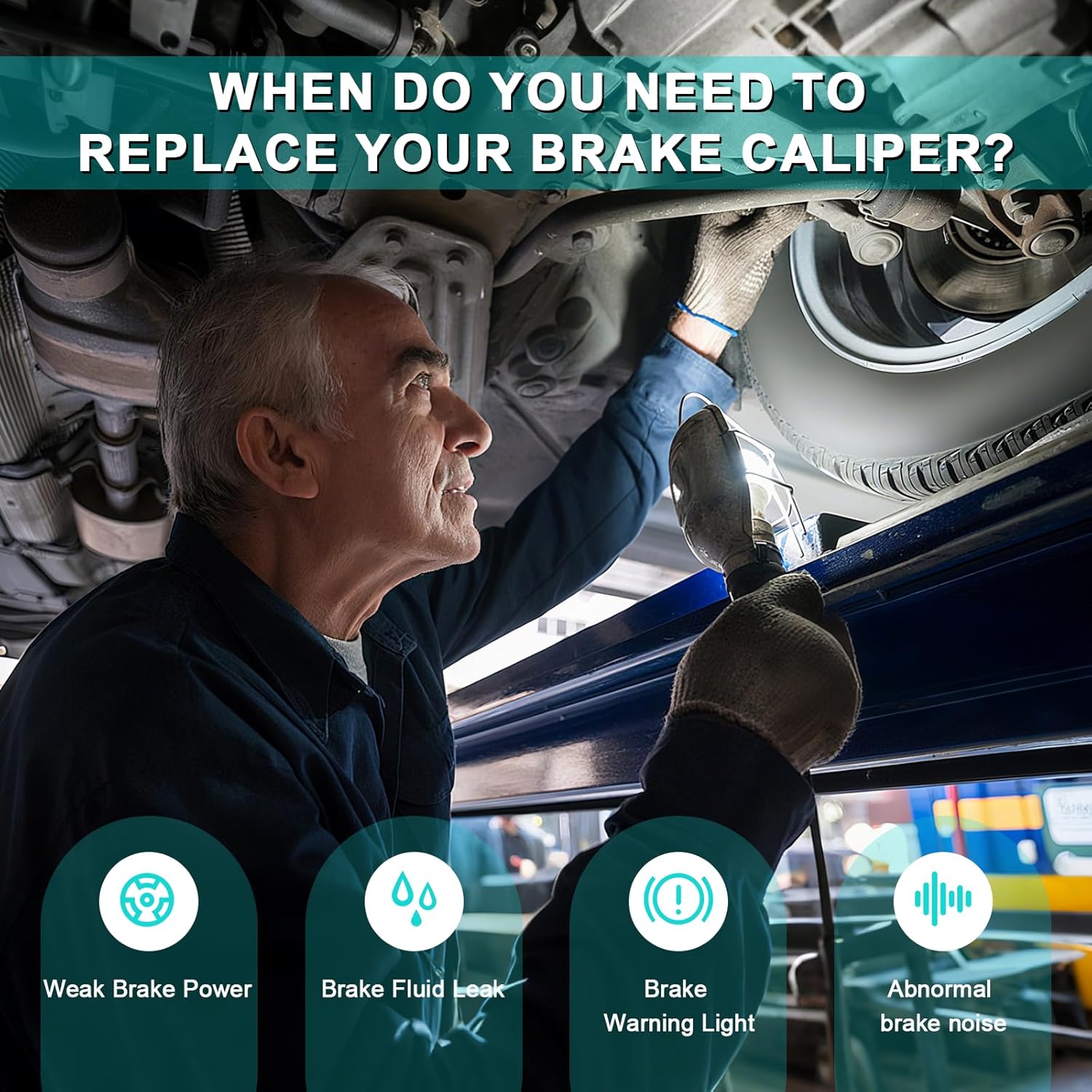 13300884 Rear Right Disc Brake Caliper Assembly with Bracket For Buick Encore 2013-2017, Chevy Sonic 2013-2017, Trax 2015-2017 1.4L 1.6L 1.8L 18-B5470 18B5470