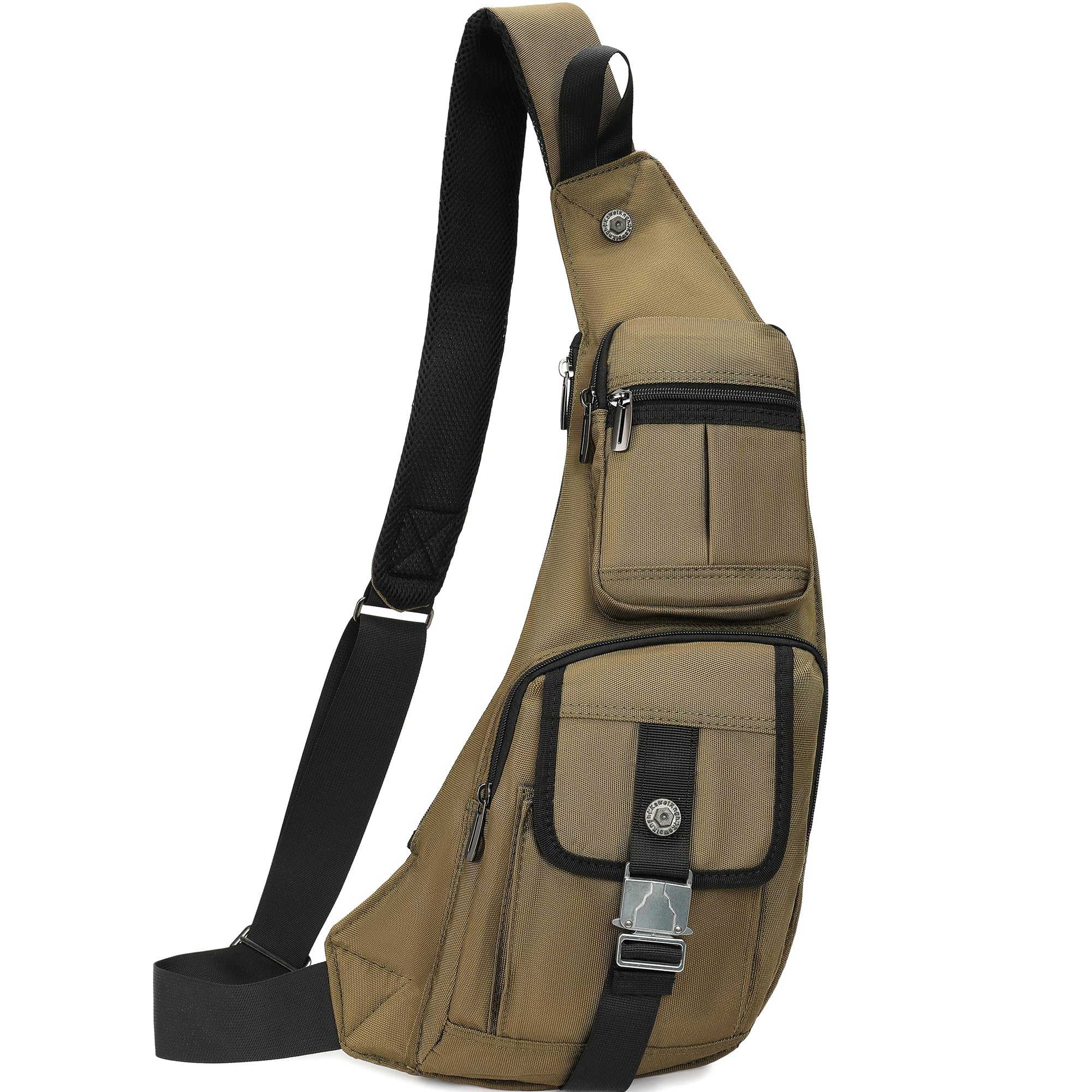NICGID Sling Bag Chest Shoulder Backpack Crossbody Bags Casual Daypack for Men Women (Army green-013)