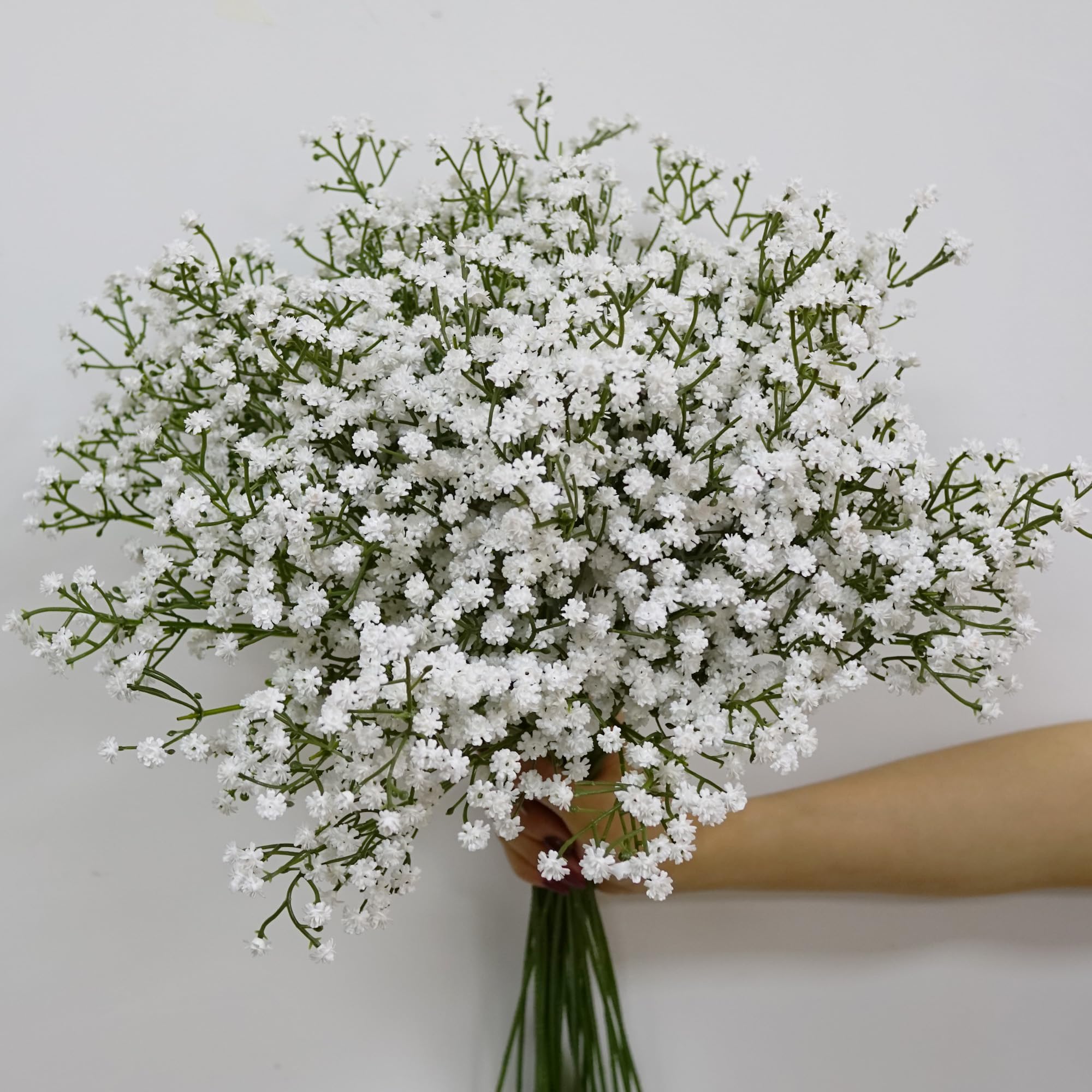 54 flores artificiales de aliento de bebé, a granel, 20.5 pulgadas de largo, flores artificiales de Gypsophila, aliento de bebé, para ramos florales, boda, fiesta, hogar, decoración de