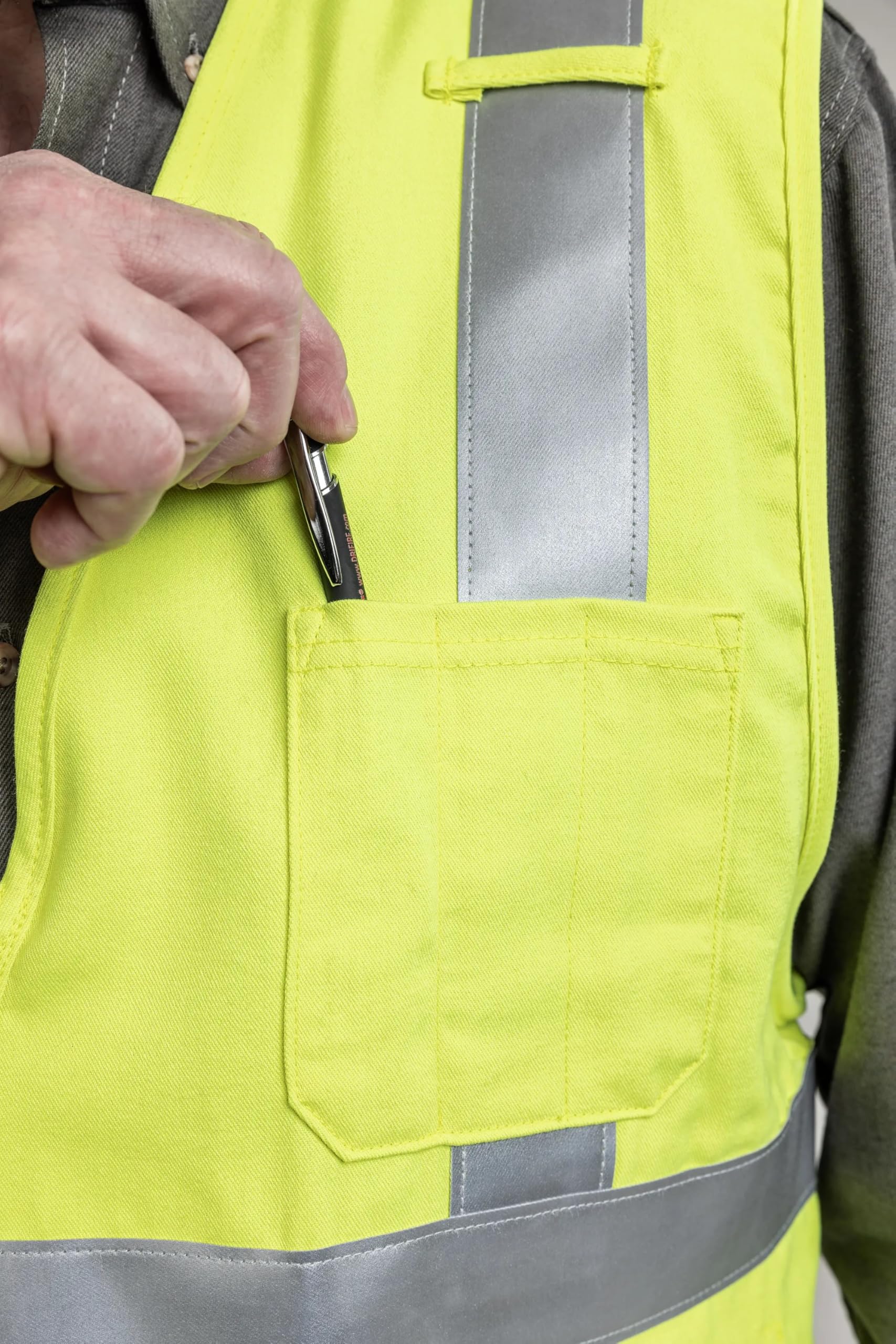 National de sécurité Apparel V21tv2zxl Deluxe Class 2 FR haute visibilité Gilet de sécurité, XL, jaune fluo, 1