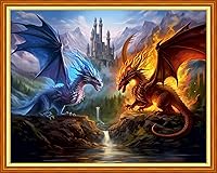 Vista 30 de Dimensean Kits de punto de cruz estampados, gama completa de patrones de bordado, kits de iniciación para principiantes y adultos, kits de punto