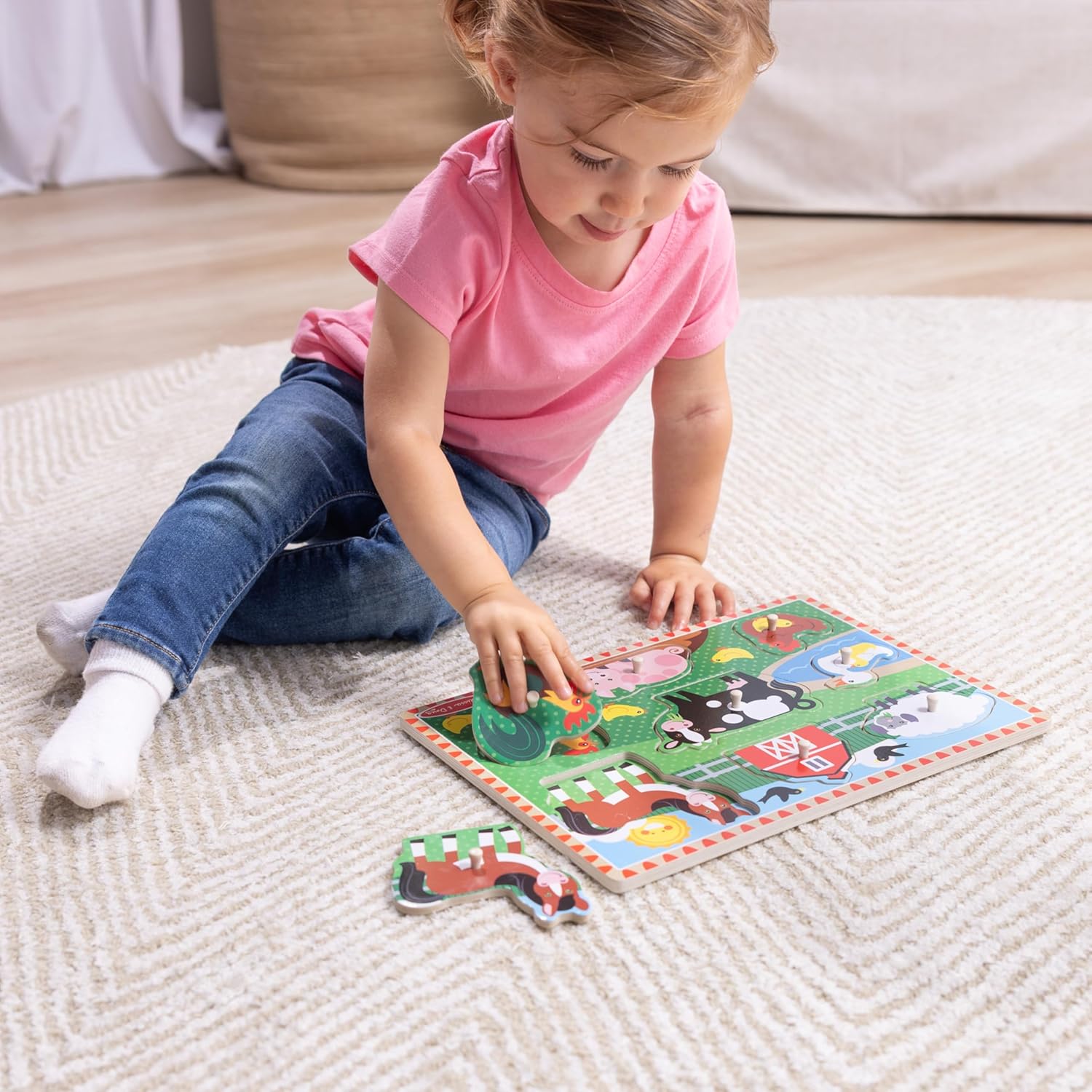 Melissa & Doug Wooden Peg Puzzle Set – 4-Pack Vehicle image 2