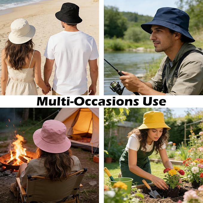 Sombrero reversible para hombre y mujer con protección solar miniatura 4