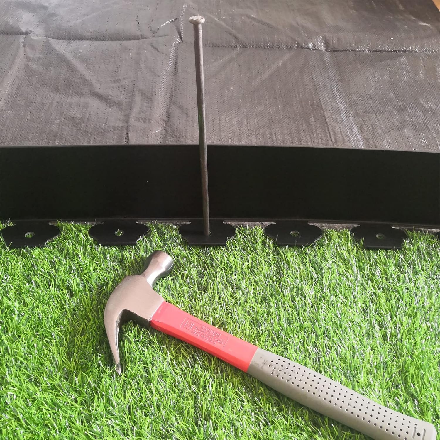 Metal Landscape Stakes,12Inch 25Pcs Landscape Edging Anchoring Spikes for Tent Spikes,Paver Edging,Artificial Turf Stakes,Tent and More (25)