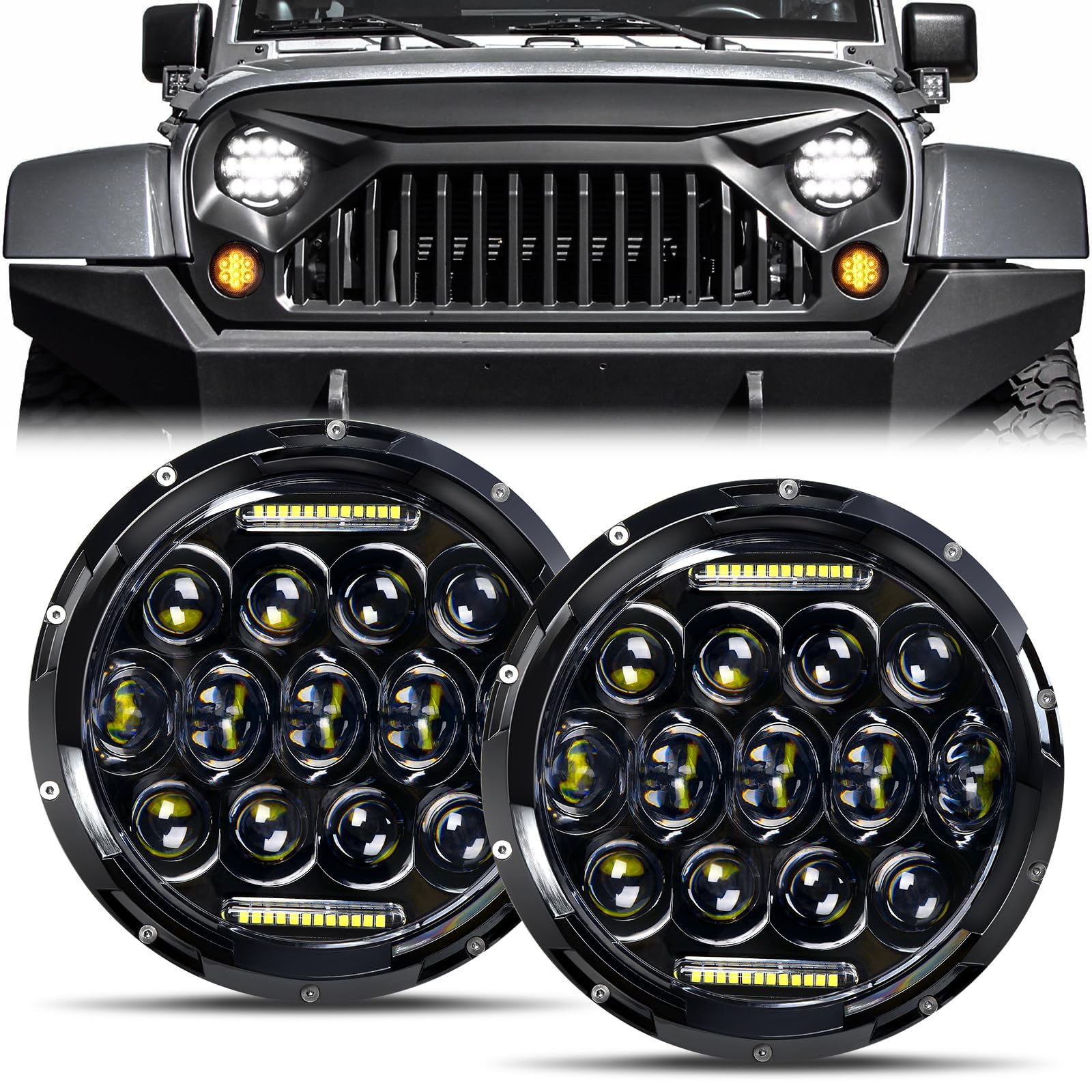 Amazon.com: Aaiwa 7 Inch Round LED Headlight, DOT Approved