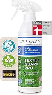 Fibertec Textile Guard Pro, leistungsstarkes Imprägnierspray für synthetische Stoffe, Outdoorbekleidung mit und ohne Membr...