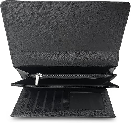 Miniatura 6 de RNK Shops Sugar Skulls & Flowers Cartera de cuero sintético para mujer (personalizada)