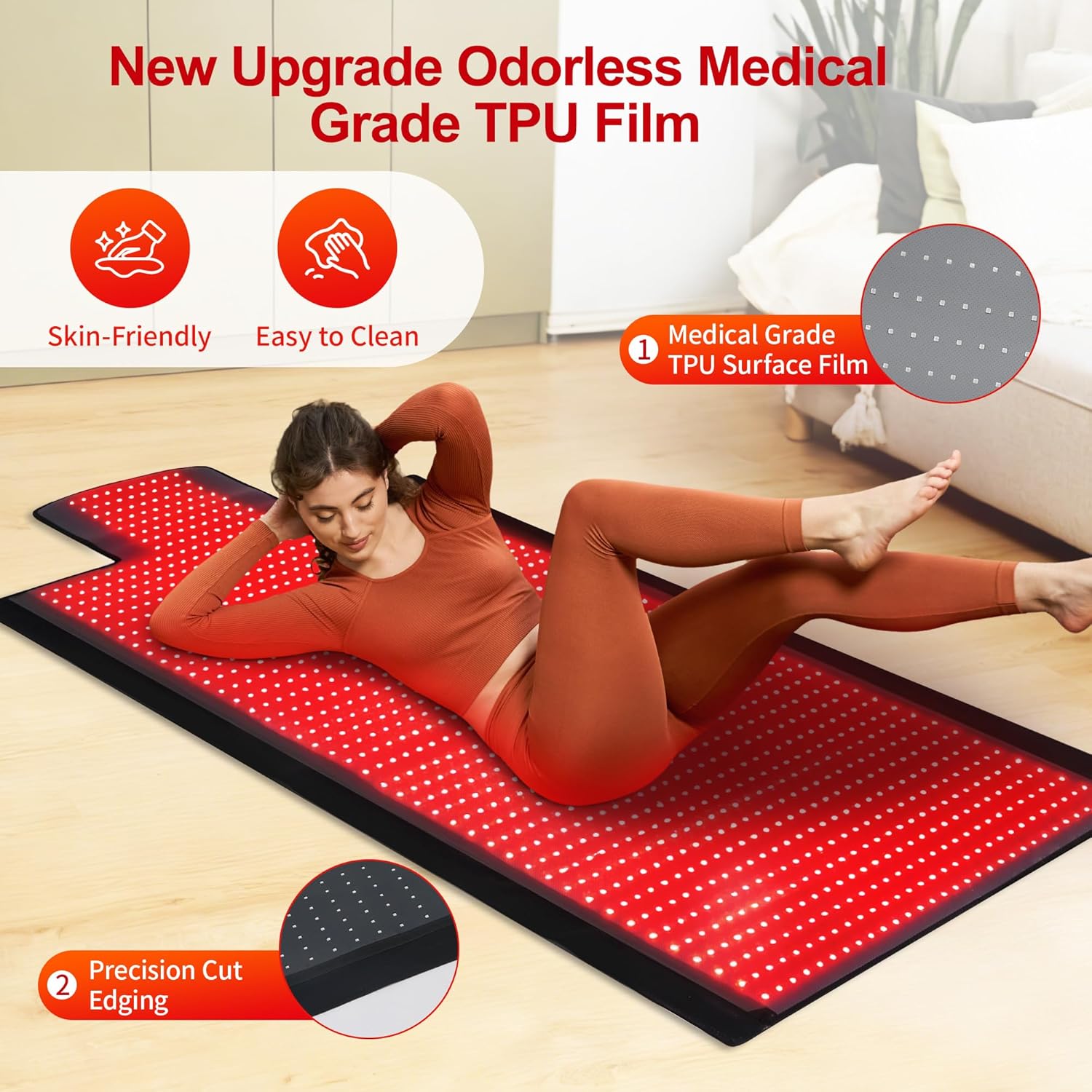 Red Light Therapy for Body, 74.8"x33.46" Large Size Red Light Therapy Mat Dual Wavelength 660nm & 850nm Fully Red Light Blanket with Remote Timer, Gifts for Men Women Elderly Lover Friends Family