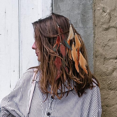 Miniatura 7 de Beaupretty Pinzas de pelo para mujer, 6 piezas, extensiones de cabello para mujer, extensiones de cabello hechas a mano con clip, pinzas decorativas