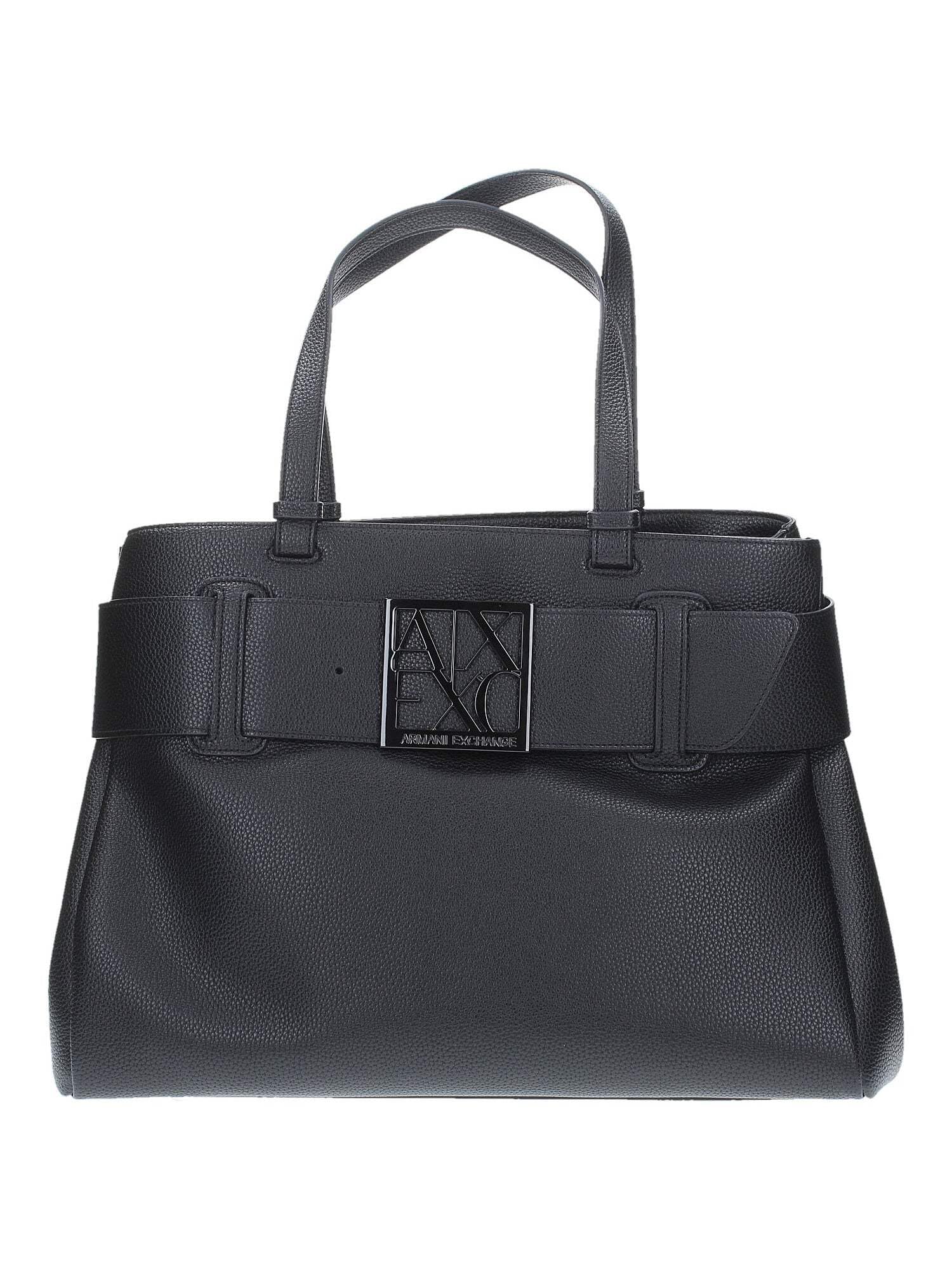 Armani Exchange Women's Susie, Sustainable, soft, Braided Shopping, Black, One size