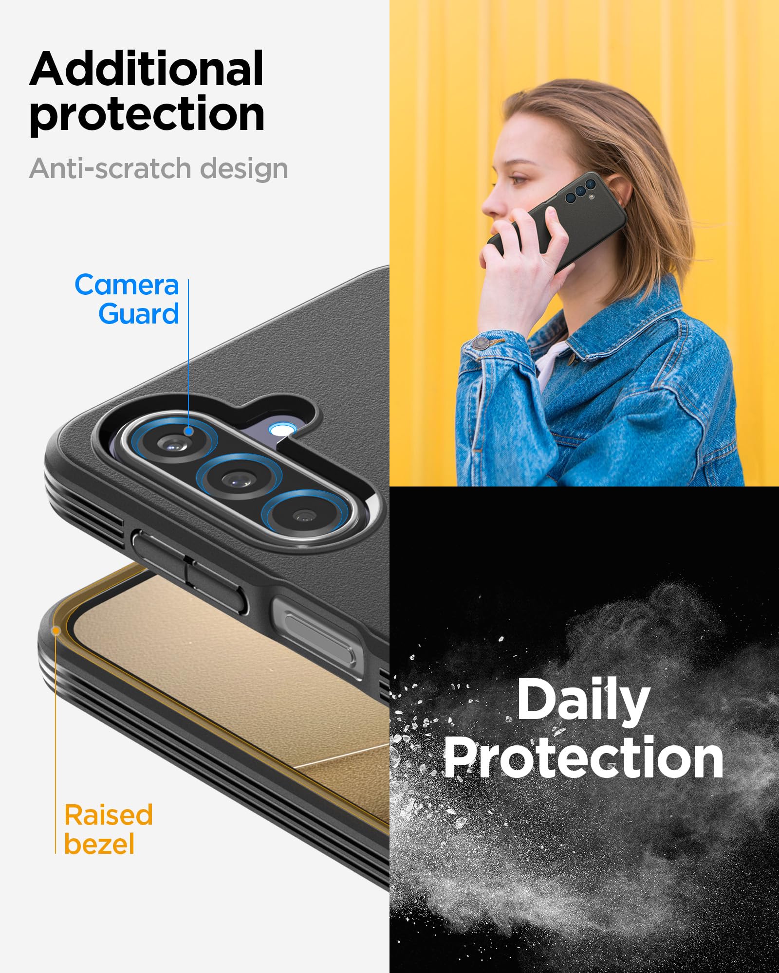 Spigen Essential Sand Blast Case for Samsung Galaxy A18/A17/M17/F17, Black — Amazon image 6