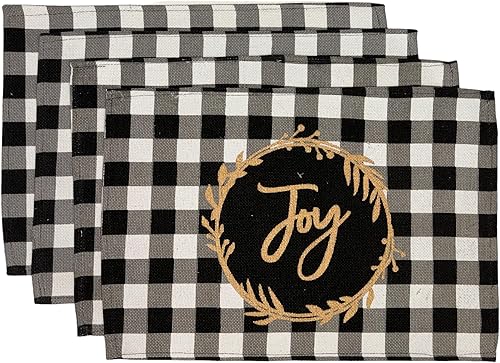 Miniatura 10 de Juego de 4 manteles individuales bordados de encaje y corte blanco para mesa de cocina comedor tamaño de 14 x 20 pulgadas