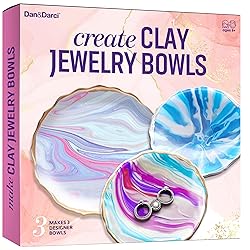 Dan&Darci Craft 'n Clay - Jewelry Dish Making Kit for Kids Ages 8-14 Year Old - Best DIY Arts & Crafts Kits - Christmas Gifts - Creative Toys for Preteen & Teenagers - Girl Birthday Gift Ideas