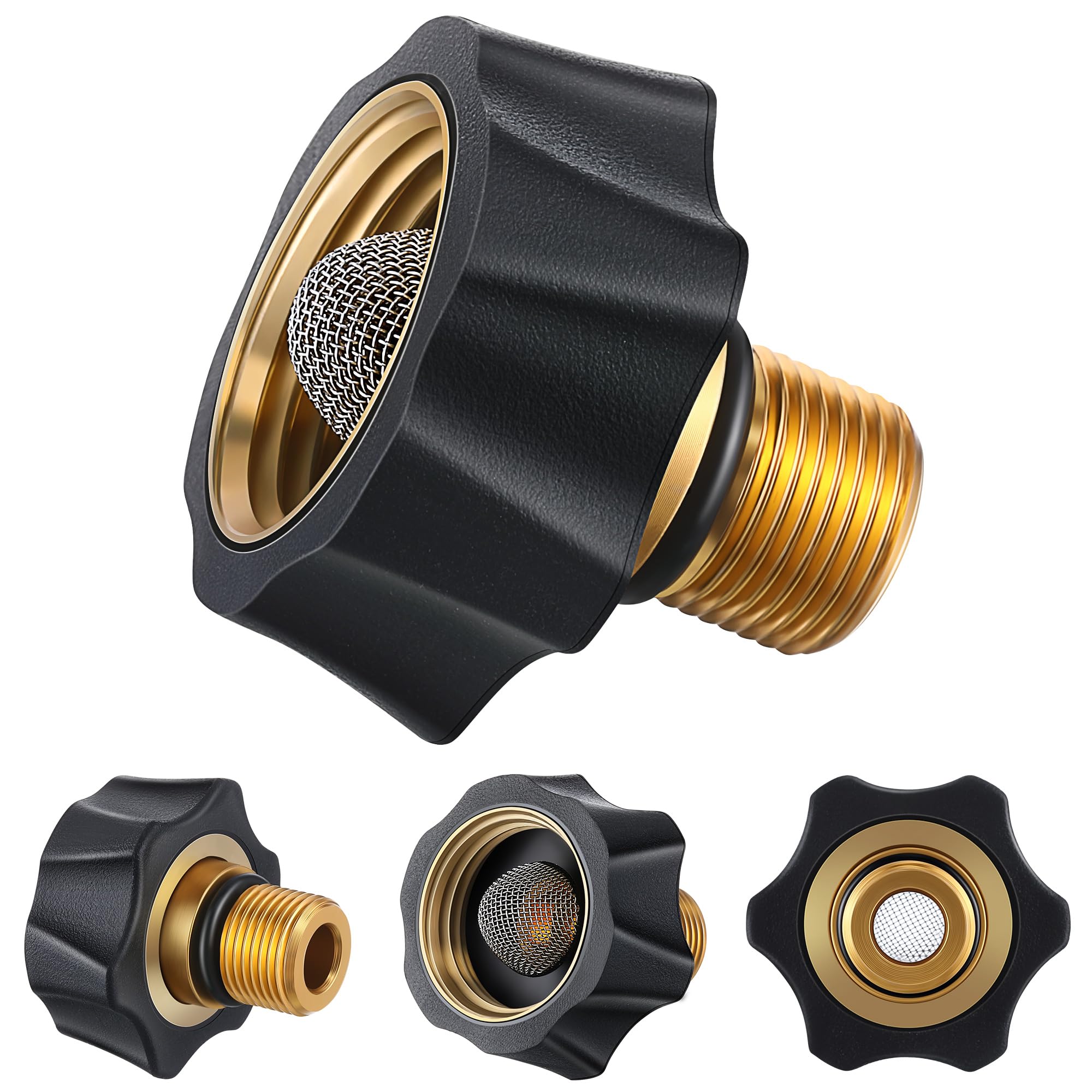 Adaptador de entrada de manguera de jardín a lavadora a presión hembra de 3/4 pulgadas macho de 3/8 pulgadas con filtro para múltiples bombas de lavado a presión