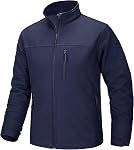 TACVASEN Veste Softshell légère Fleece Lined Windbreaker Enduit imperméable pour la chasse tactique Randonnée pour homme