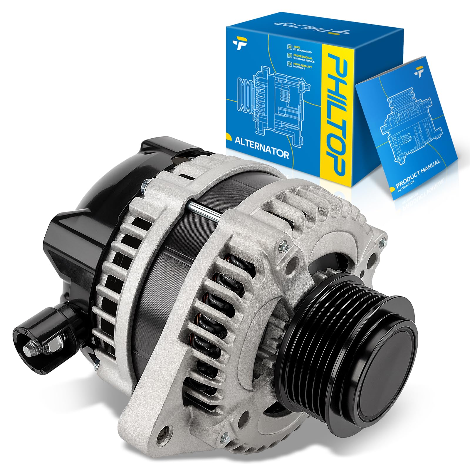 PHILTOP 11672N Alternator 135 Amp Compaitble with Acura,135 Amp Replacement 11672, 31100R8AA01, CSJ89, 31100R8AA01RM, 11158, 2101231, 2100850, AL1316X