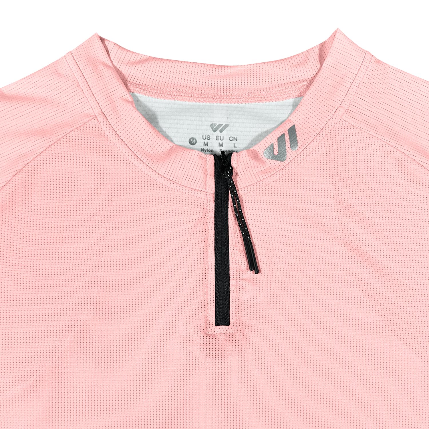 Wulibike Maglia da ciclismo da uomo a mezza zip, a maniche corte con 3 tasche