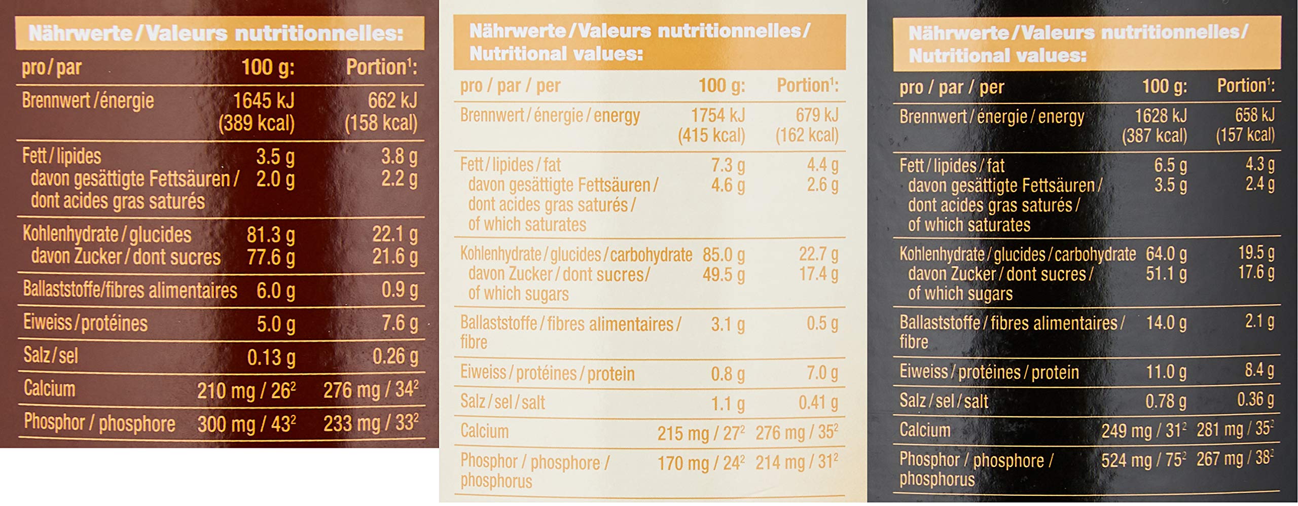 Caotina Original, Noir, Blanc, Cacao in Polvere con Cioccolata Svizzera, Bevande Calde, 3 x 500g