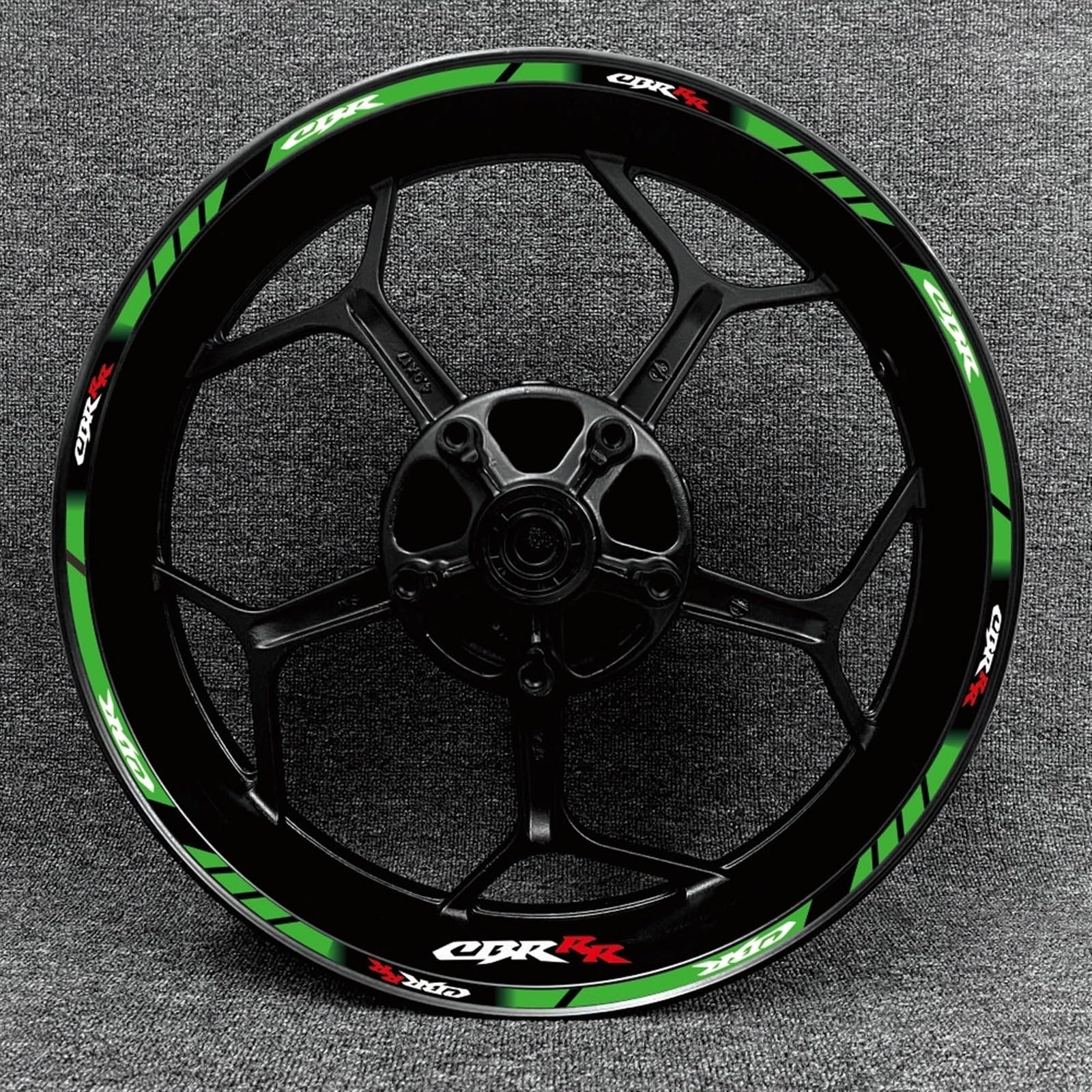 Thick Edge Outer Rim Sticker Stripe Wheel Decals for REPSOL HRC CBR250RR CBR400RR CBR600RR CBR1000RR(Color6)