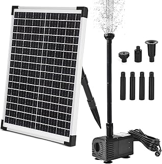 ECO-WORTHY Solar Water Fountain Pump Kit 449 GPH Flow 25W Adjustable Dry...