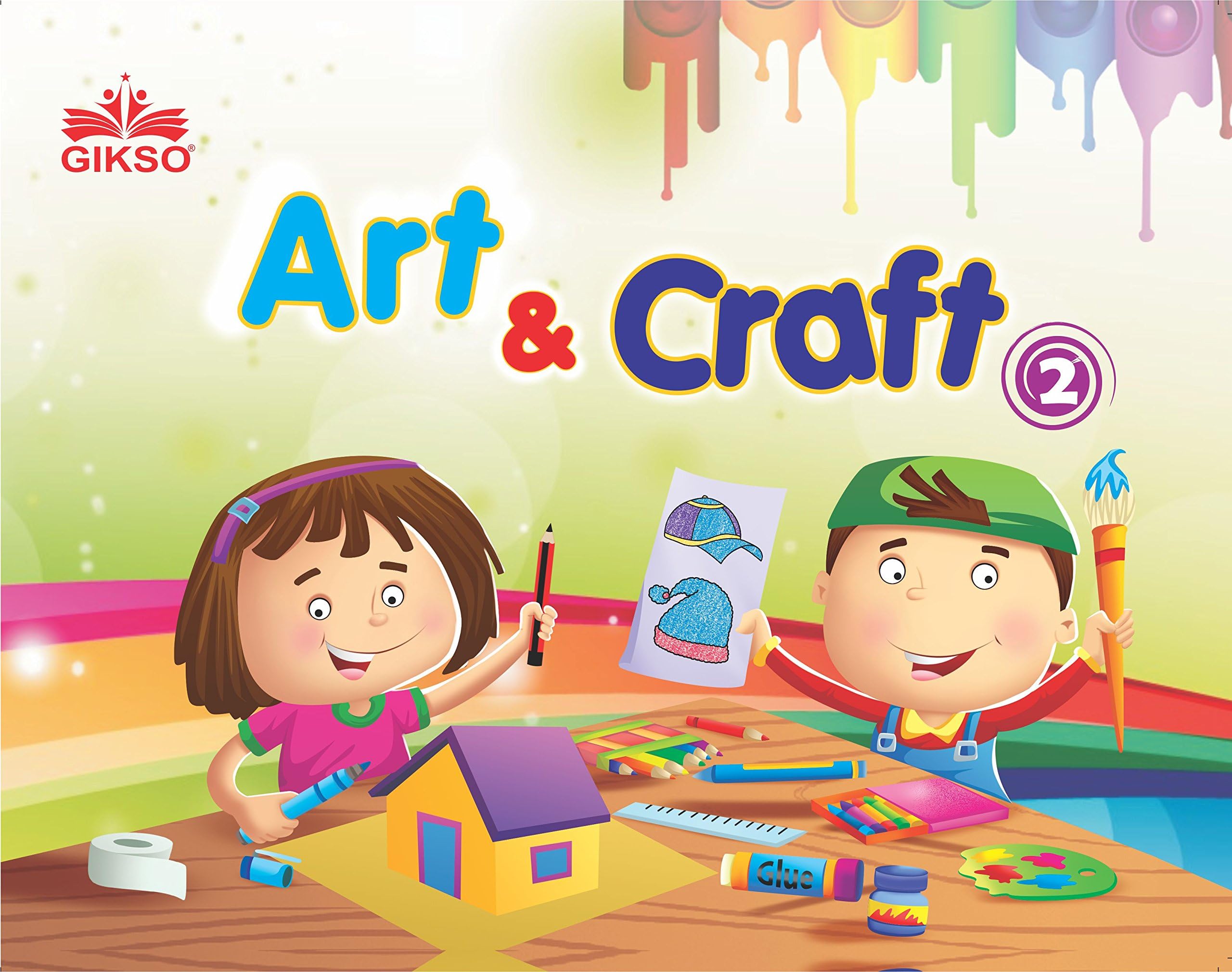 GIKSO Art and Craft 2 – Activity Book for Kids Age 5 to 8 Years Old Includes Colouring Activities (English) - Reprinted 2020 (First Edition 2018, Reprinted 2019)