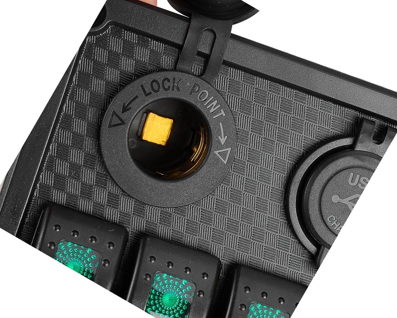 8 Gang Green LED Car Marine Boat Toggle Rocker Switch Panel Circuit Breaker