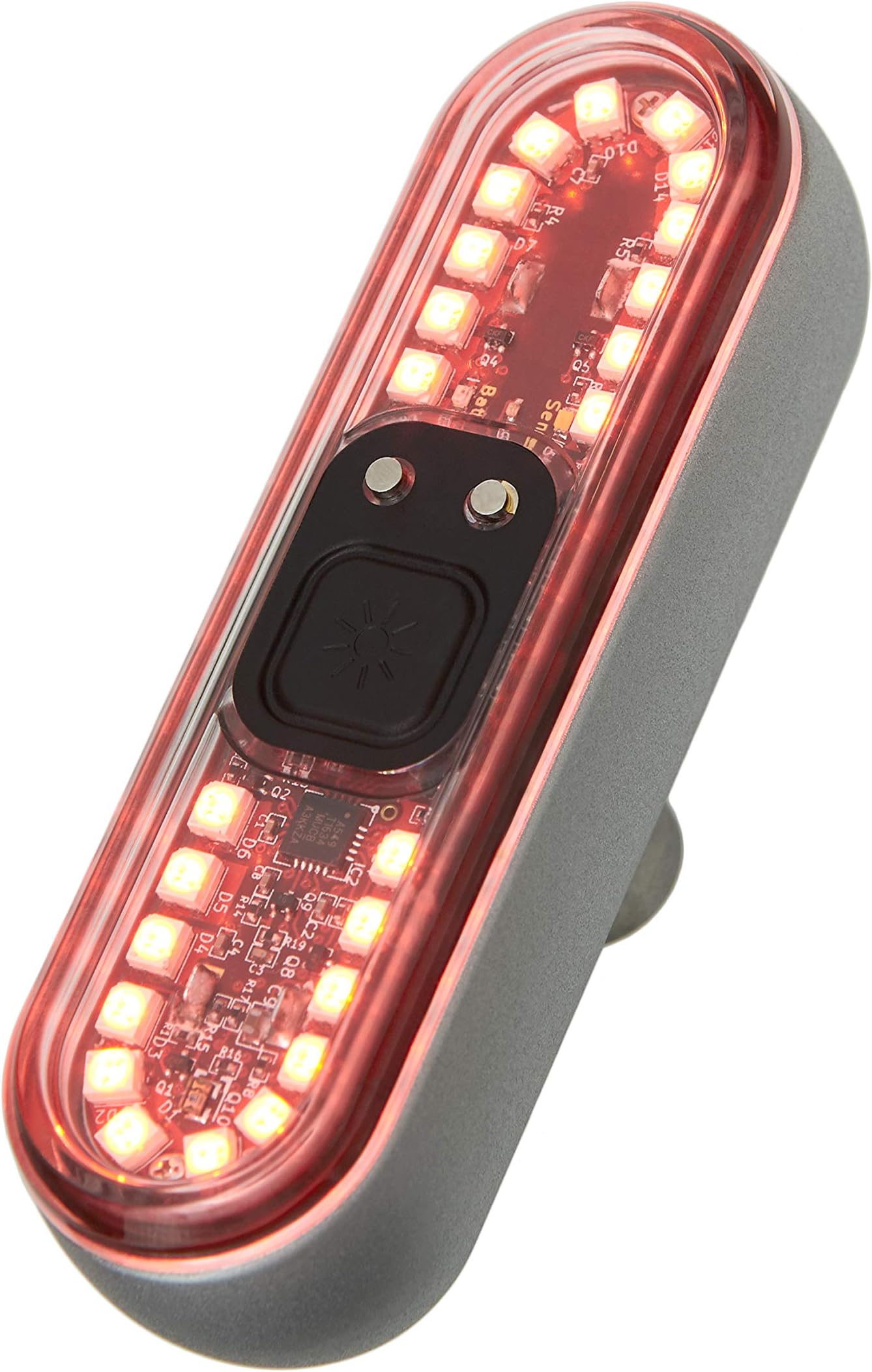 BERYL Rear Burner Bicycle Tail Light, 100 lumens, Intelligent light sensor, USB Charging, 60 hours max run time, 180º visibility, Magnetic snap bracket, 100% waterproof, Aluminium Casing