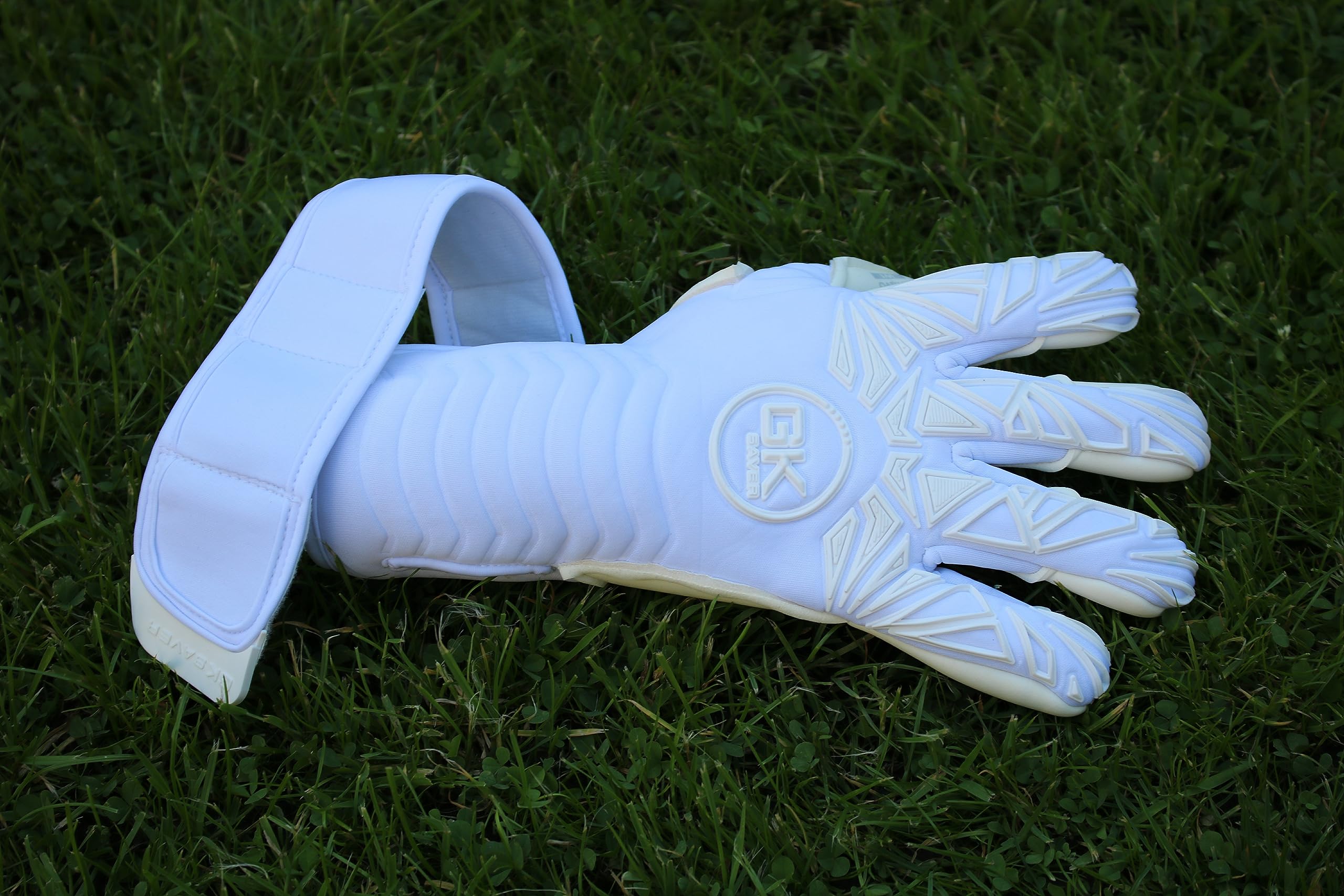 GK Saver Bravo W1 Bianco - Guanti da Portiere Unisex, Uomini, Donne, Bambini