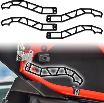 Door Handle Latches for Can-Am Maverick X3 X DS RS Turbo R Max 4 Door 2017-2025 Models Accessories, 4 PCS Black Powder Coating Door Handles for X3