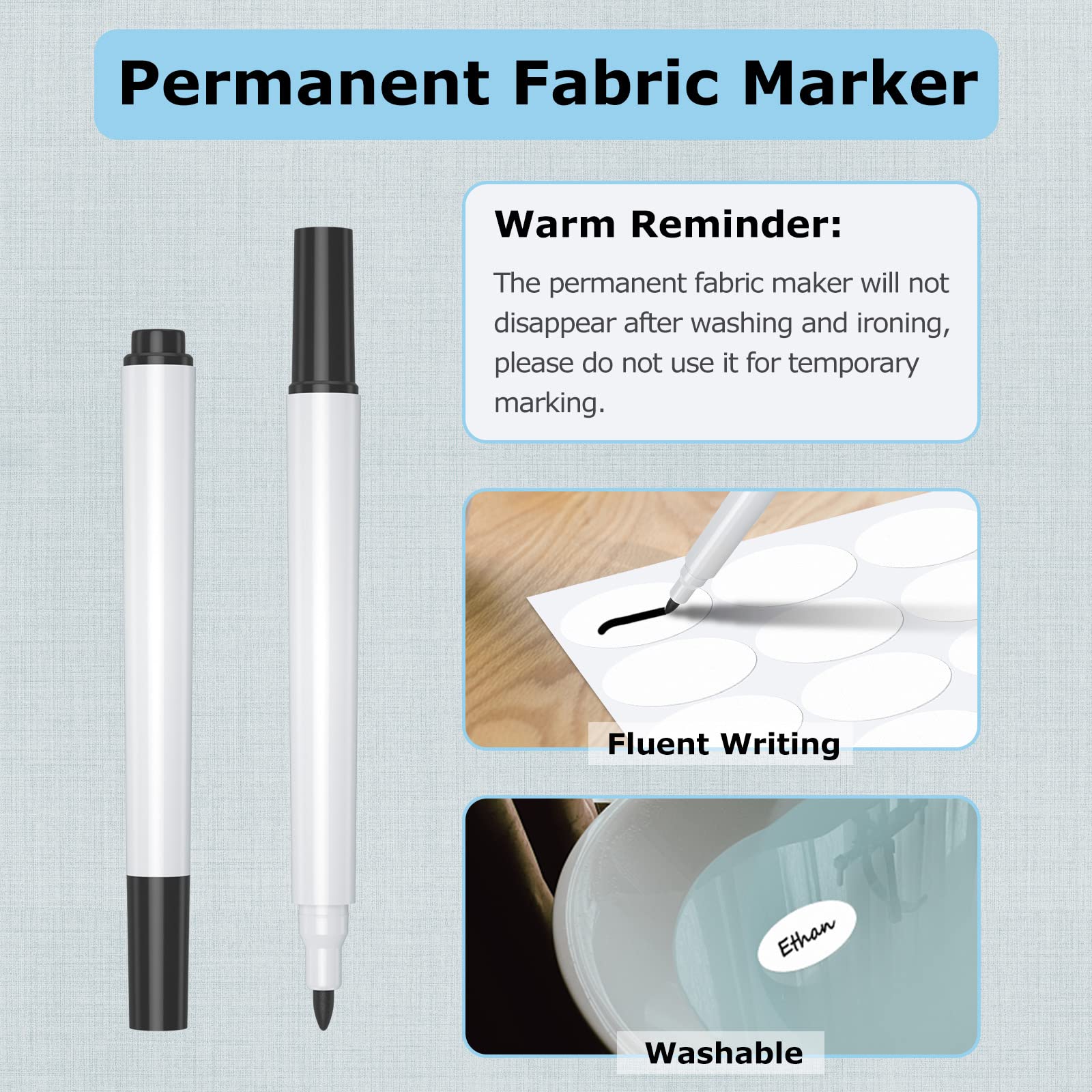 Buy 130PCS NoIron Clothing Labels, Waterproof Name Labels Kid Labels