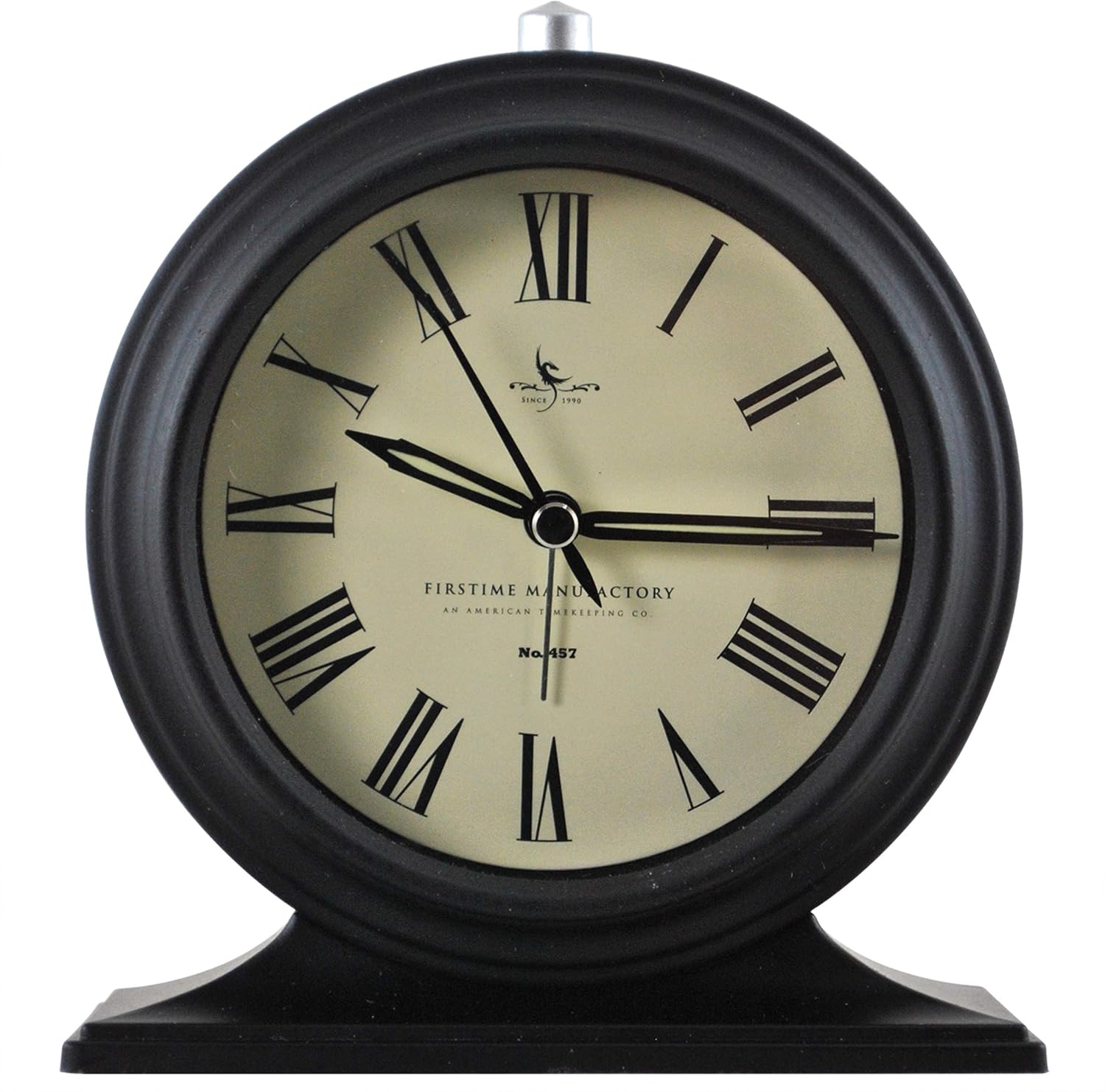 FirsTime & Co. Antolini Tabletop Clock, 5.5"H x 5"W, Black