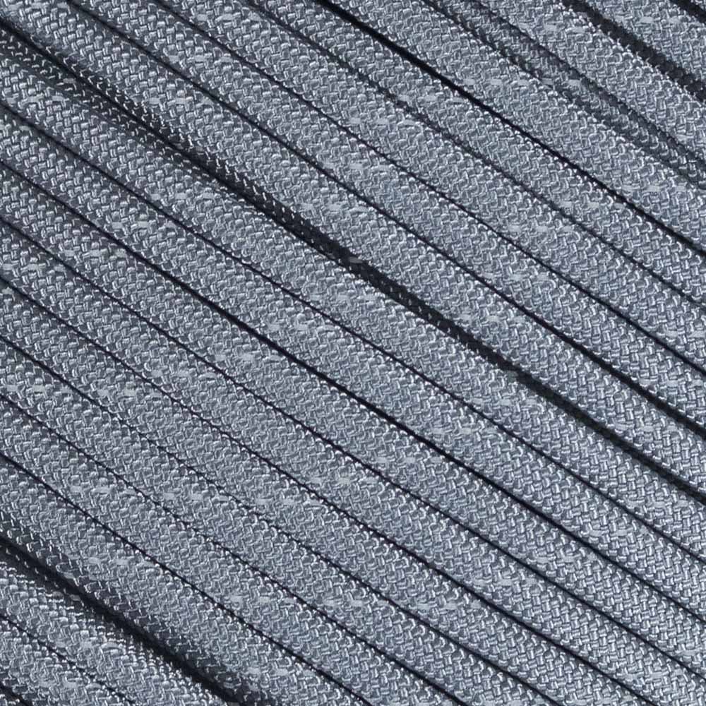 Fluorescent Reflective 550 Type III Guyline Tent Rope Camping Survival Cord High-Visibility Paracord (Reflective Charcoal Gray, 50 Feet)