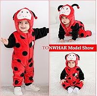 Vista 81 de TONWHAR Baby Boy's Girl's Animal Bodysuit Infant And Toddler's Romper Jumpsuit Halloween Costume Partywear Mono marrón